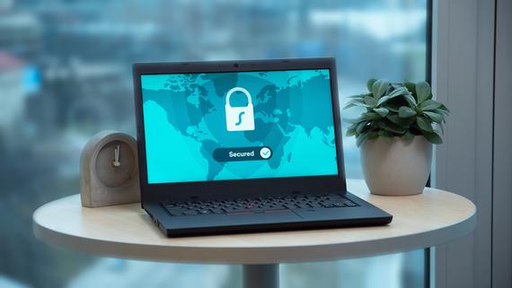 Image of a secure laptop screen.