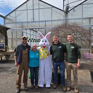 Kent Countryside staff with the easter bunny 