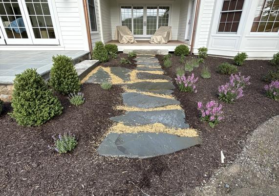 Bluestone Path Entry Garden